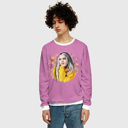 Свитшот мужской Billie Eilish Pink Art, цвет: 3D-белый — фото 2