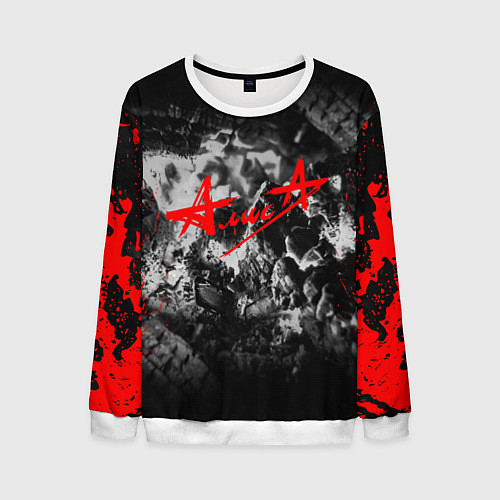 Мужской свитшот АлисА / 3D-Белый – фото 1