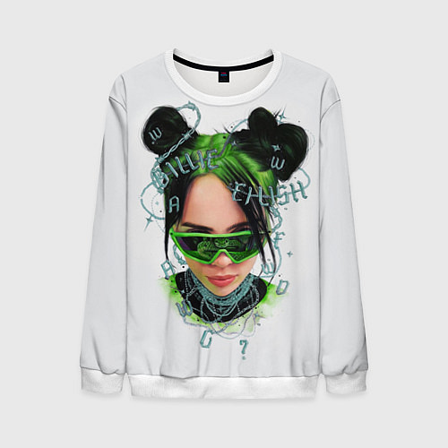 Мужской свитшот BILLIE EILISH / 3D-Белый – фото 1