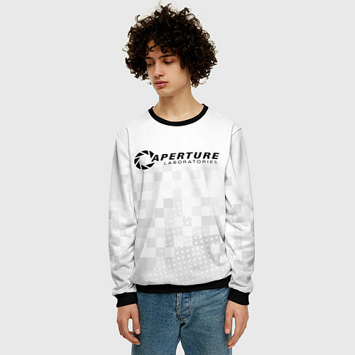 Мужской свитшот PORTAL / 3D-Черный – фото 3