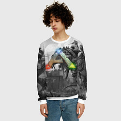 Свитшот мужской Ark Survival Evolved, цвет: 3D-белый — фото 2