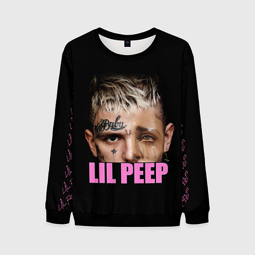 Мужской свитшот Lil Peep / 3D-Черный – фото 1