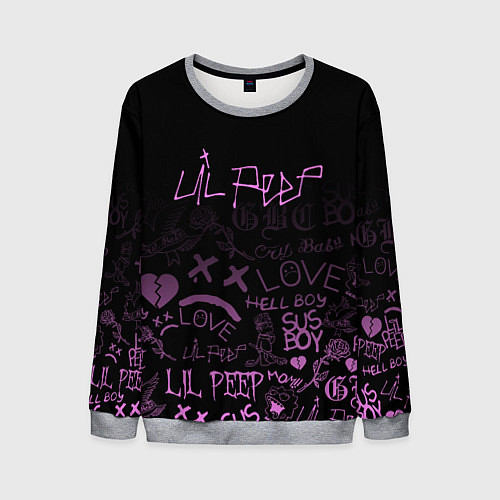 Мужской свитшот LIL PEEP / 3D-Меланж – фото 1
