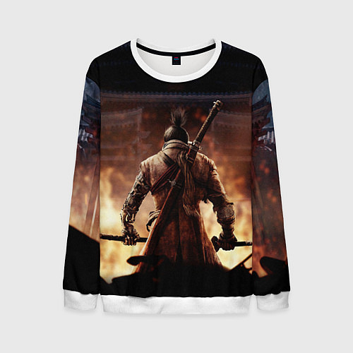 Мужской свитшот Sekiro shadows die twice / 3D-Белый – фото 1