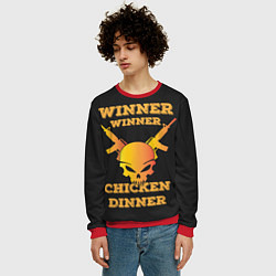 Свитшот мужской Winner Chicken Dinner, цвет: 3D-красный — фото 2