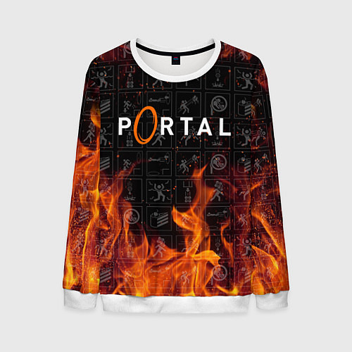 Мужской свитшот PORTAL / 3D-Белый – фото 1