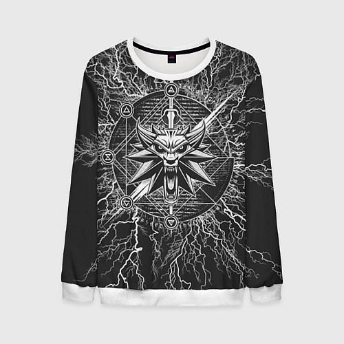 Мужской свитшот The Witcher / 3D-Белый – фото 1
