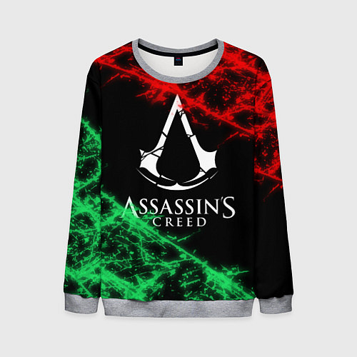 Мужской свитшот Assassin’s Creed: Red & Green / 3D-Меланж – фото 1