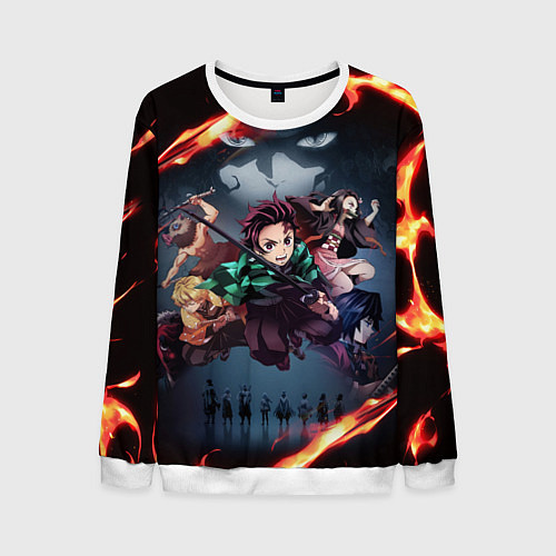 Мужской свитшот KIMETSU NO YAIBA / 3D-Белый – фото 1