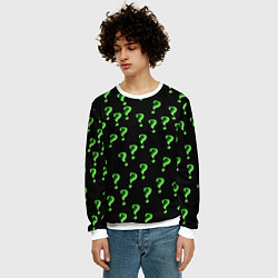 Свитшот мужской Знак вопроса, цвет: 3D-белый — фото 2