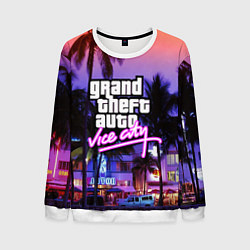 Свитшот мужской Grand Theft Auto Vice City, цвет: 3D-белый