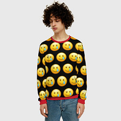 Свитшот мужской New Emoji, цвет: 3D-красный — фото 2