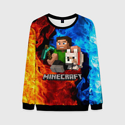 Свитшот мужской MINECRAFT, цвет: 3D-черный