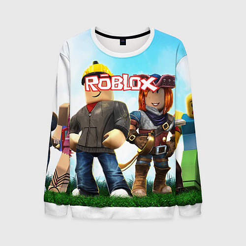 Мужской свитшот ROBLOX / 3D-Белый – фото 1