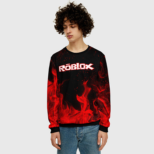 Мужской свитшот ROBLOX / 3D-Черный – фото 3