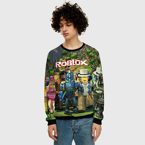 Мужской свитшот ROBLOX / 3D-Черный – фото 3