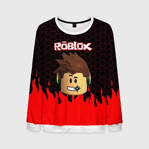 Мужской свитшот ROBLOX / 3D-Белый – фото 1