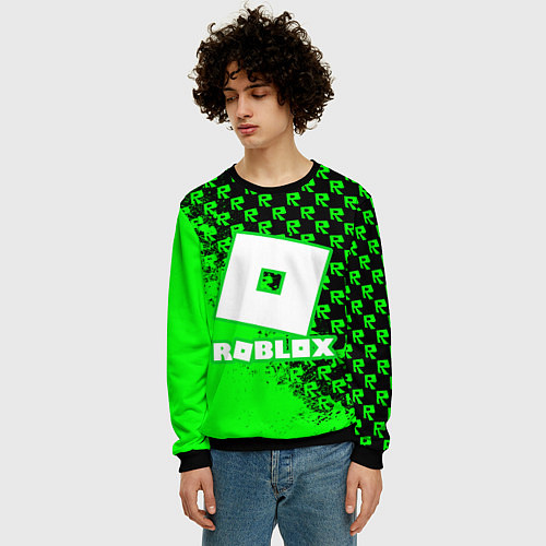 Мужской свитшот Roblox / 3D-Черный – фото 3