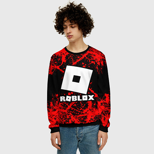 Мужской свитшот Roblox / 3D-Черный – фото 3