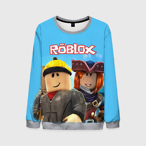 Мужской свитшот ROBLOX / 3D-Меланж – фото 1