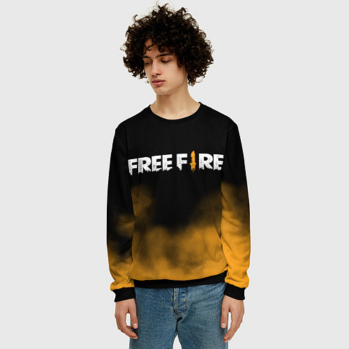 Мужской свитшот Free fire / 3D-Черный – фото 3