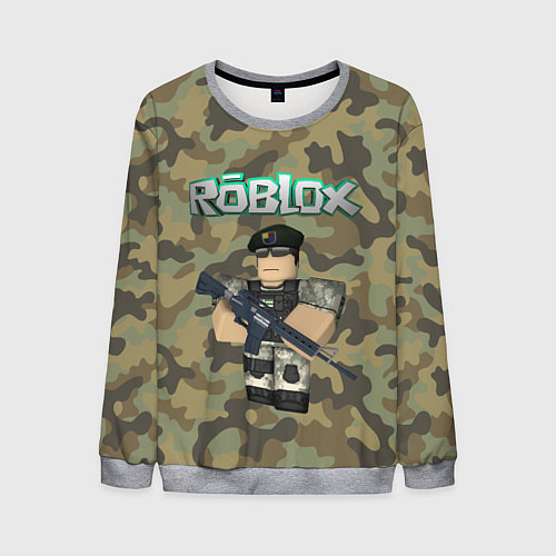 Мужской свитшот Roblox 23 February Camouflage / 3D-Меланж – фото 1