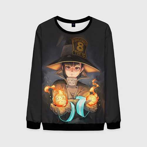 Мужской свитшот Fire Force ??8 / 3D-Черный – фото 1