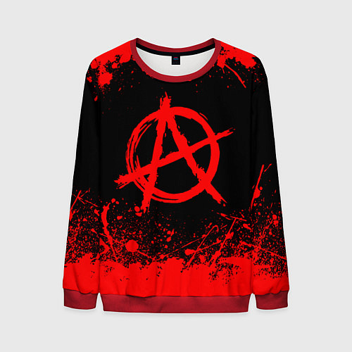 Мужской свитшот АНАРХИЯ / 3D-Красный – фото 1