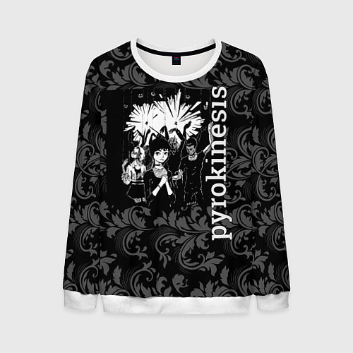 Мужской свитшот Pyrokinesis / 3D-Белый – фото 1