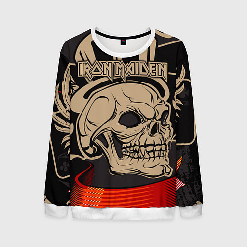 Мужской свитшот Iron Maiden / 3D-Белый – фото 1