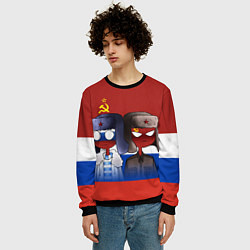 Свитшот мужской СССР - Россия, цвет: 3D-черный — фото 2