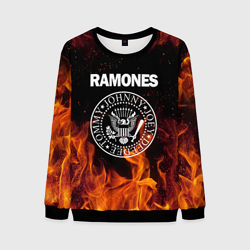 Мужской свитшот Ramones / 3D-Черный – фото 1