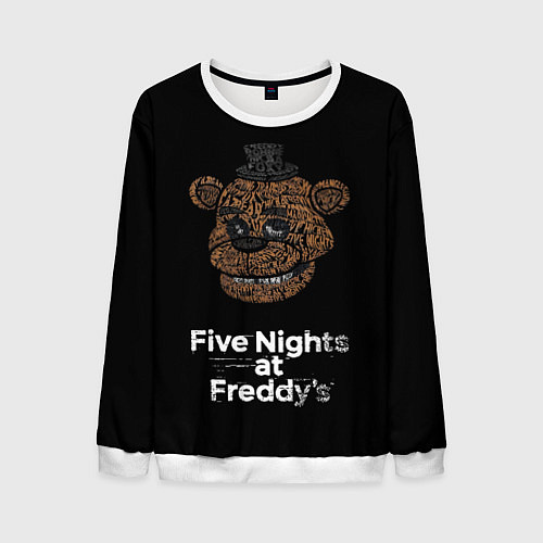 Мужской свитшот FIVE NIGHTS AT FREDDYS / 3D-Белый – фото 1