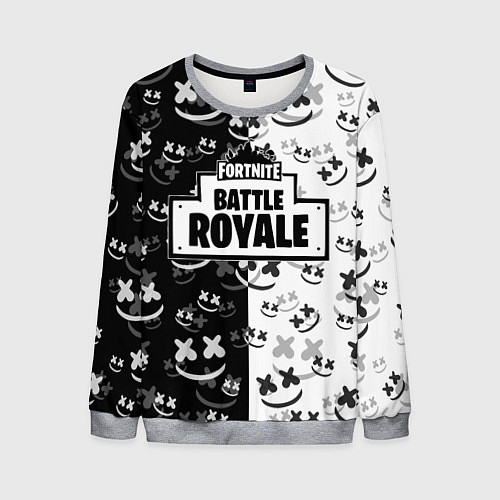 Мужской свитшот Fortnite & Marshmello / 3D-Меланж – фото 1