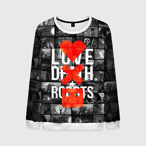 Мужской свитшот LOVE DEATH ROBOTS LDR / 3D-Белый – фото 1