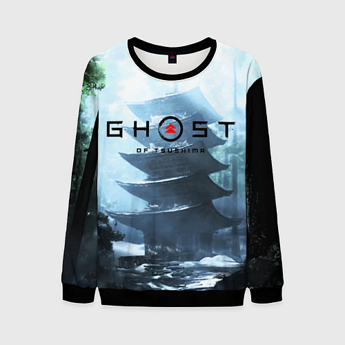 Мужской свитшот Ghost of Tsushimа / 3D-Черный – фото 1