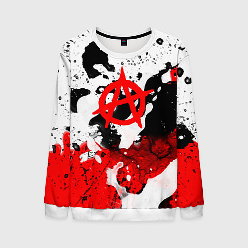 Мужской свитшот АНАРХИЯ / 3D-Белый – фото 1
