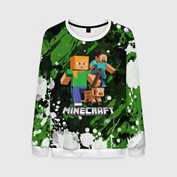 Свитшот мужской Minecraft Майнкрафт, цвет: 3D-белый