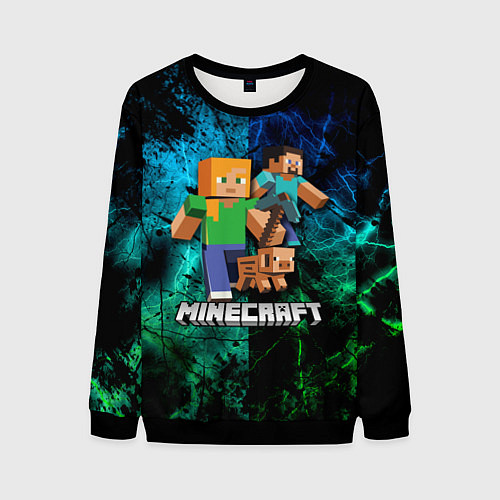 Мужской свитшот Minecraft Майнкрафт / 3D-Черный – фото 1