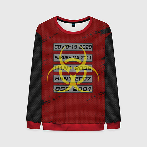 Мужской свитшот Эпидемия / 3D-Красный – фото 1