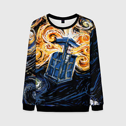 Свитшот мужской Van Gogh Tardis, цвет: 3D-черный