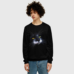 Свитшот мужской Кот, цвет: 3D-черный — фото 2