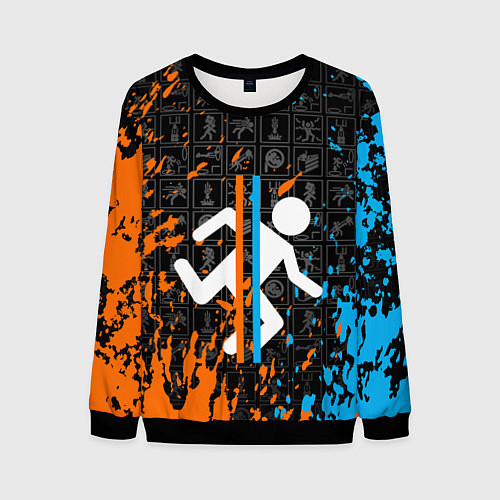 Мужской свитшот PORTAL 2 / 3D-Черный – фото 1