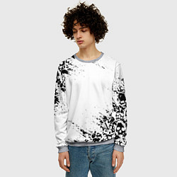 Свитшот мужской БЕЛЫЕ ЧЕРЕПА, цвет: 3D-меланж — фото 2