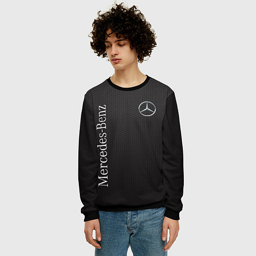 Мужской свитшот Mersedes / 3D-Черный – фото 3