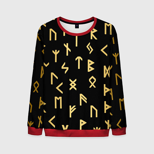 Мужской свитшот РУНЫ / 3D-Красный – фото 1