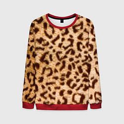 Свитшот мужской Леопард, цвет: 3D-красный