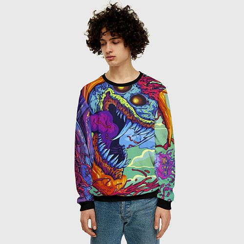 Мужской свитшот HYPERBEAST / 3D-Черный – фото 3