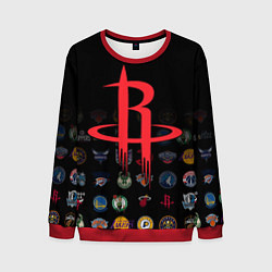 Свитшот мужской Houston Rockets 2, цвет: 3D-красный