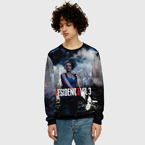 Мужской свитшот RESIDENT EVIL 3 / 3D-Черный – фото 3